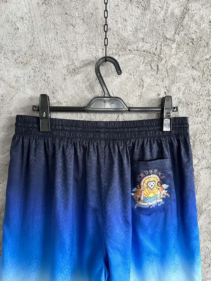 CASABLANCA 2024SS Silk Shorts with Angel Pattern