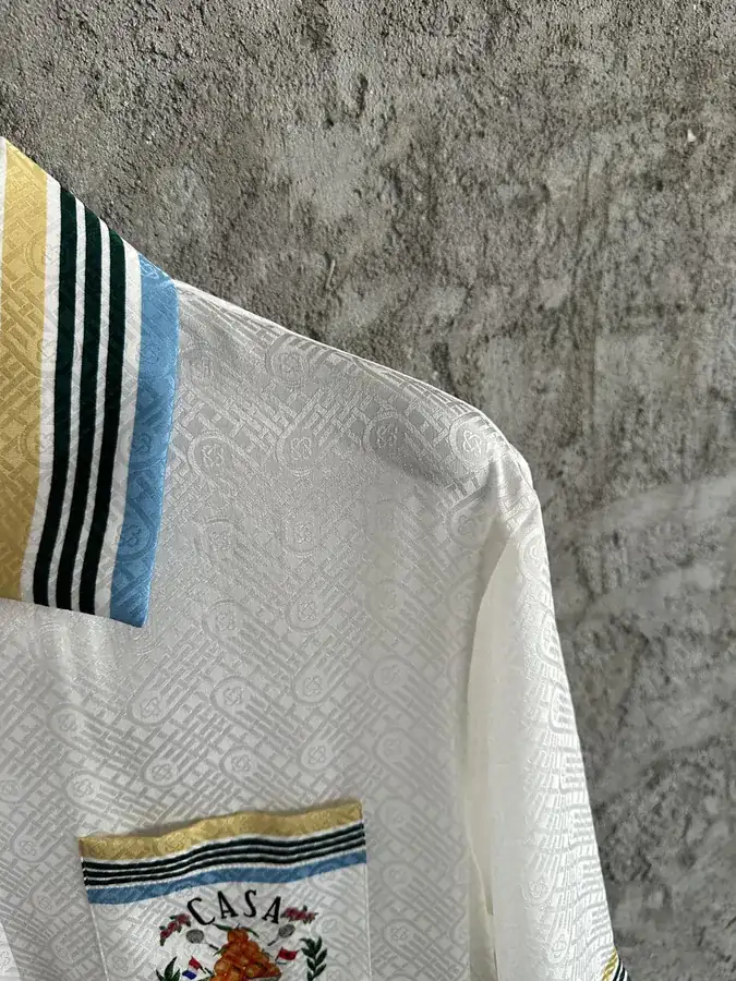 CASABLANCA 2024SS Orange Pattern Silk Short Sleeve Shirt