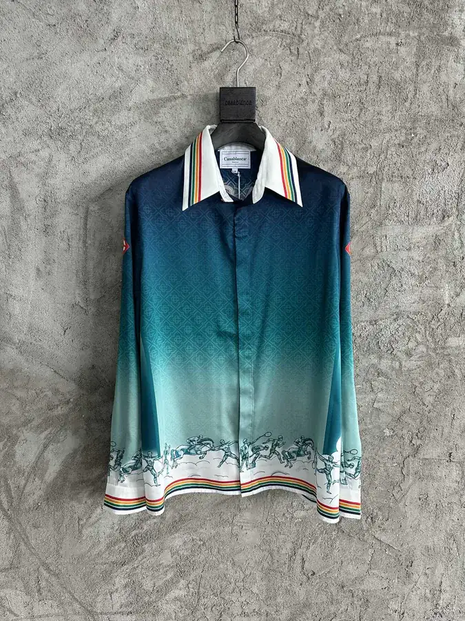 CASABLANCA 2024SS Sport Print Silk Long Sleeve Shirt