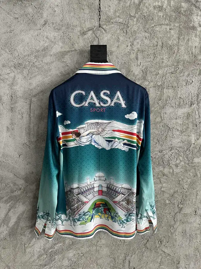 CASABLANCA 2024SS Sport Print Silk Long Sleeve Shirt