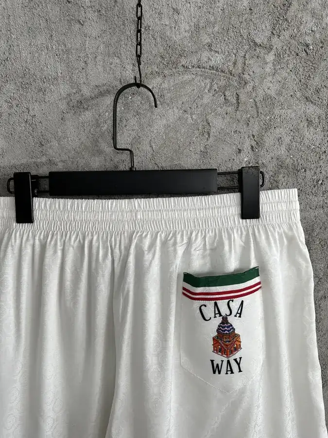 Casablanca 2023SS Castle Pattern Silk Shorts