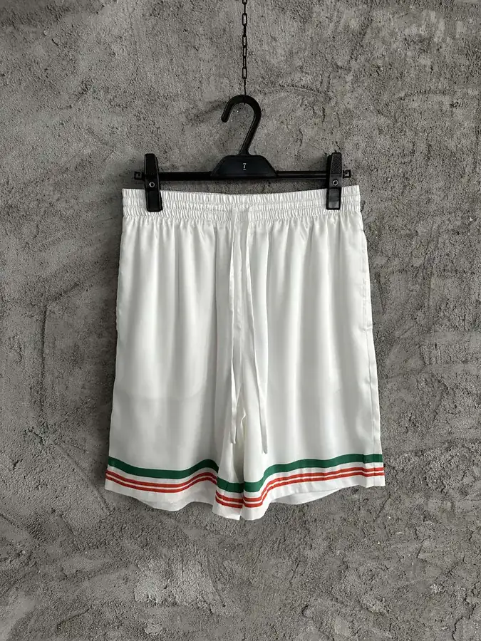 CASABLANCA 2023SS Silk Shorts with Triangle Pattern
