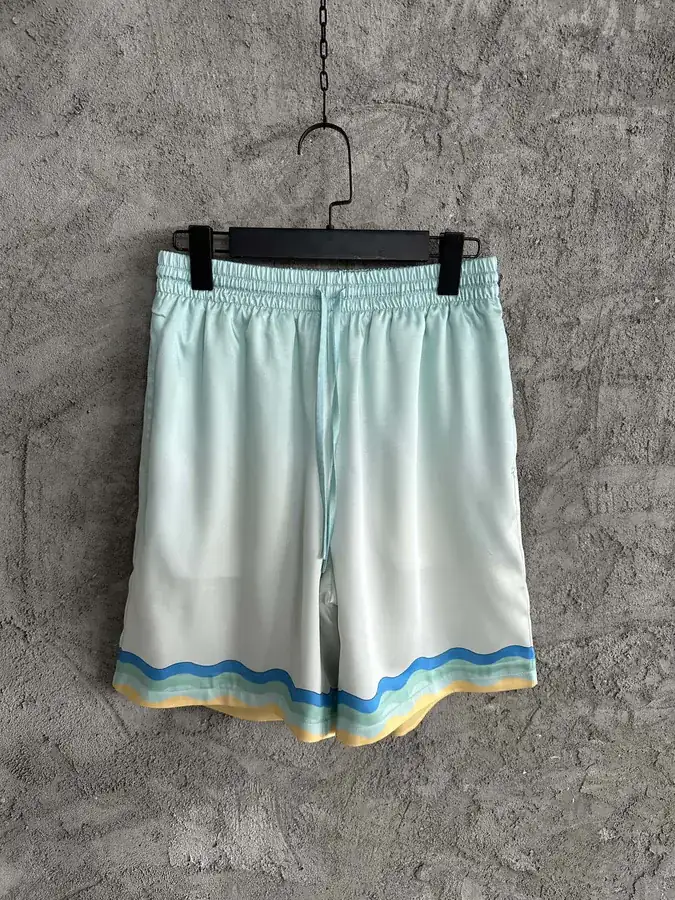 CASABLANCA 2023SS Wavy Pattern Silk Shorts