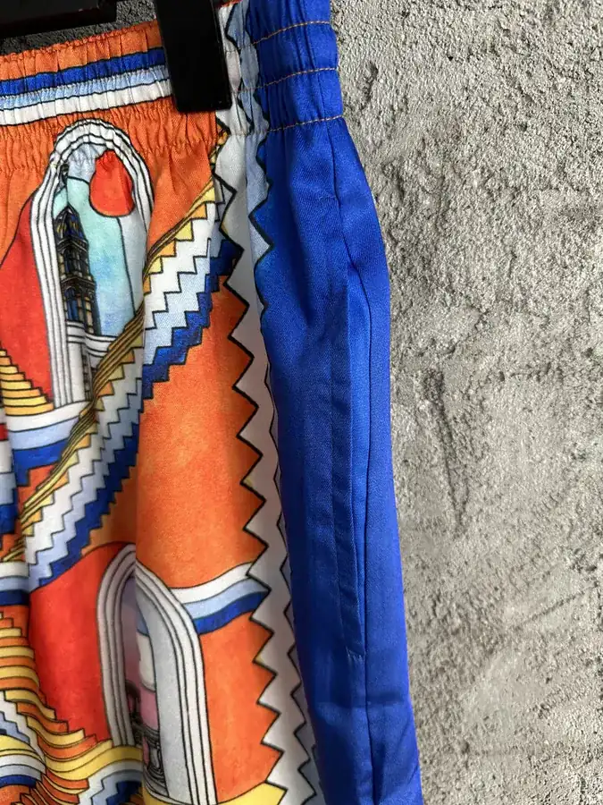 CASABLANCA 2023SS Tiered Silk Shorts
