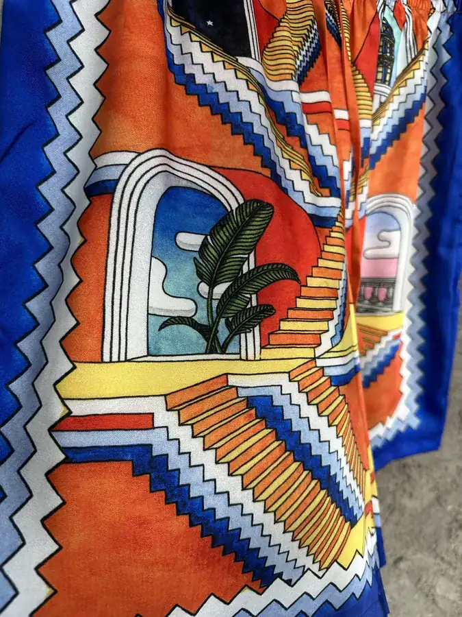 CASABLANCA 2023SS Tiered Silk Shorts