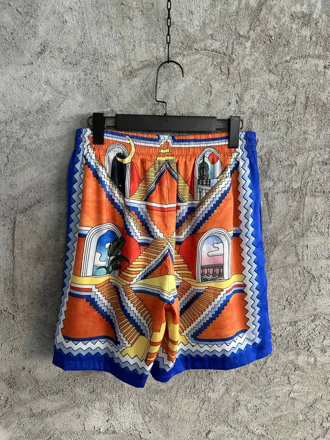 CASABLANCA 2023SS Tiered Silk Shorts