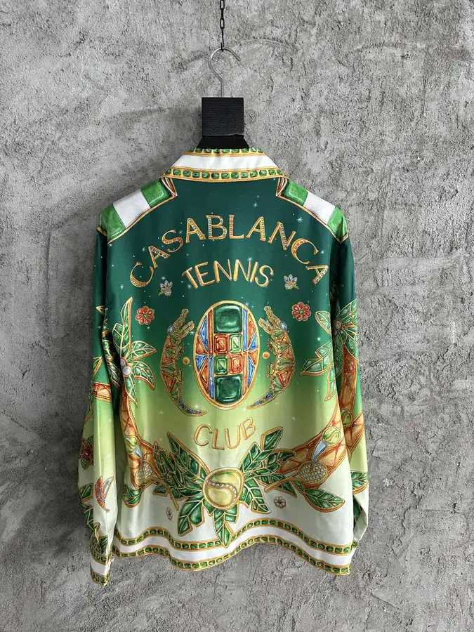 CASABLANCA 2024SS Embellished Silk Long Sleeve Shirt
