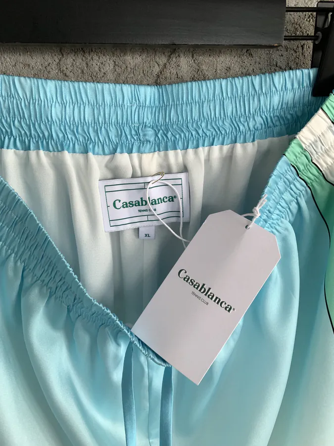 Casablanca 2023SS Warrior Print Silk Shorts