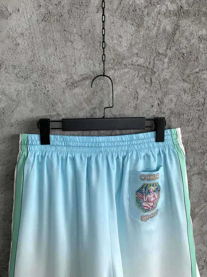 Casablanca 2023SS Warrior Print Silk Shorts