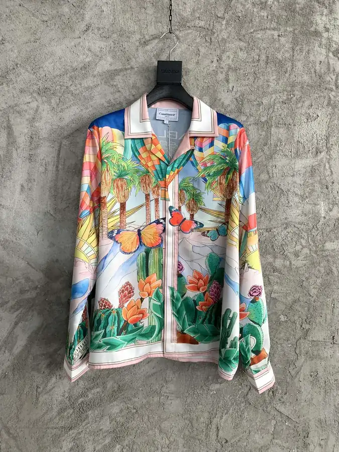 CASABLANCA 2024SS Balloon Print Silk Long Sleeve Shirt