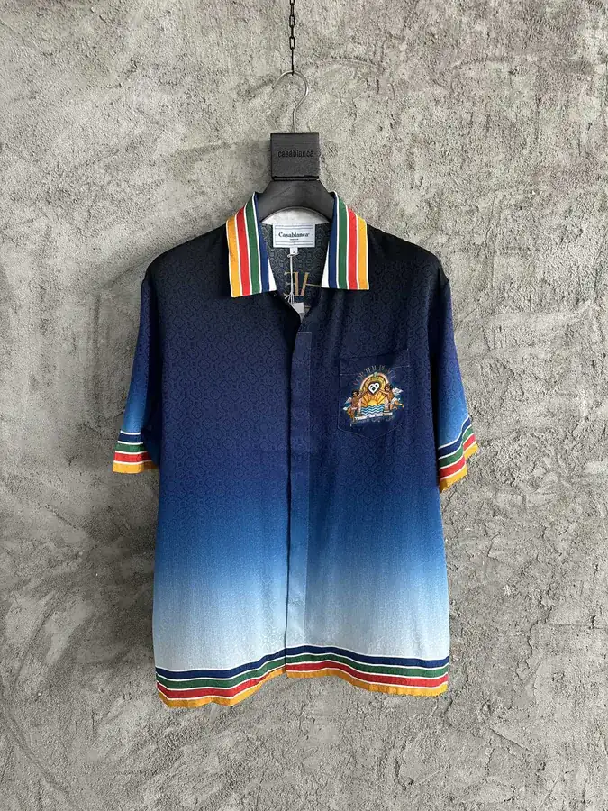 CASABLANCA 2024SS Angel Print Silk Short Sleeve Shirt