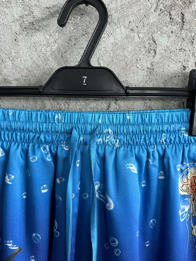 CASABLANCA 2023SS Ocean Print Silk Shorts