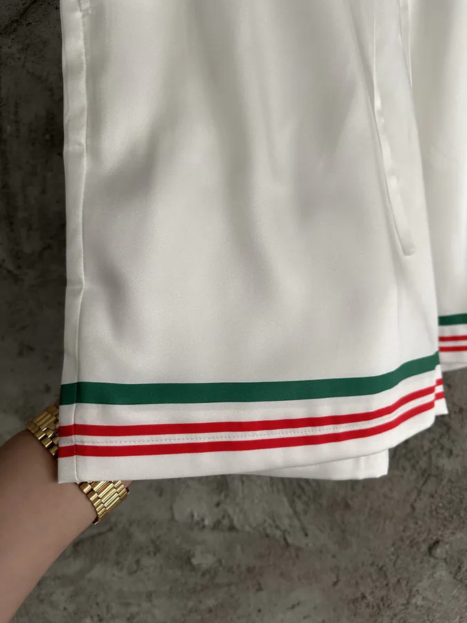 CASABLANCA 2023SS Tomato Print Silk Shorts