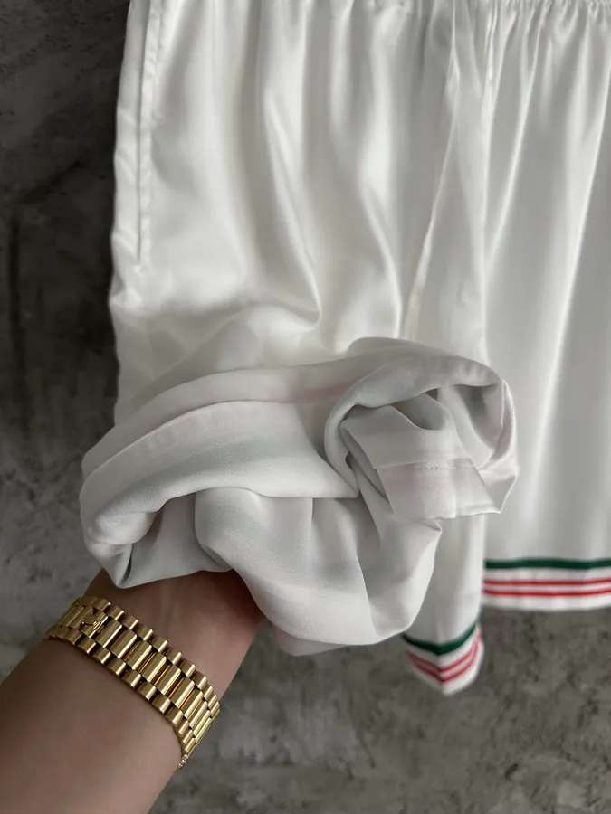 CASABLANCA 2023SS Tomato Print Silk Shorts