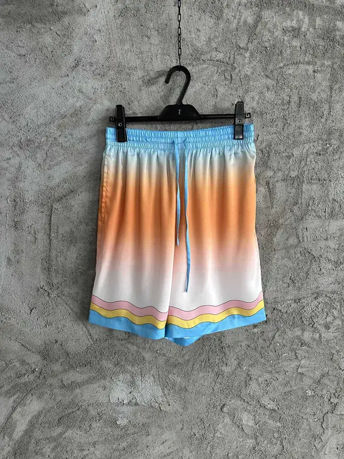 Casablanca 2023SS Party Print Silk Shorts