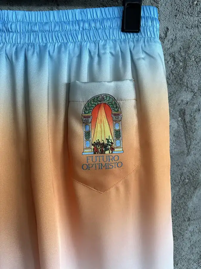 Casablanca 2023SS Party Print Silk Shorts