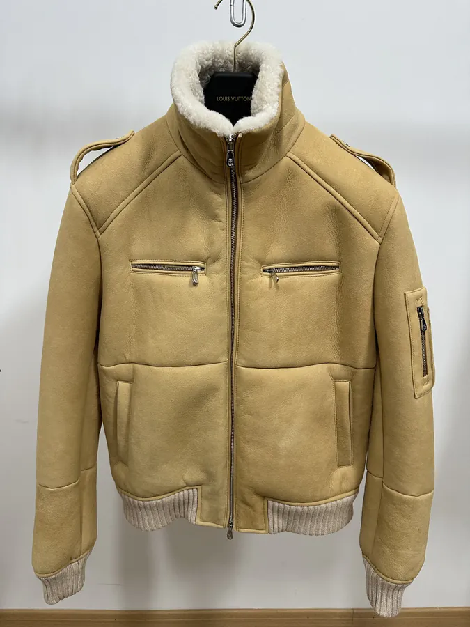 Brunello Cucinelli Vintage Leather Fur Jacket