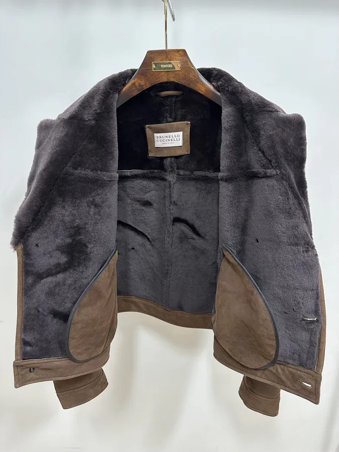 BC Old Money Double Breasted Fur Trimmed Jacket