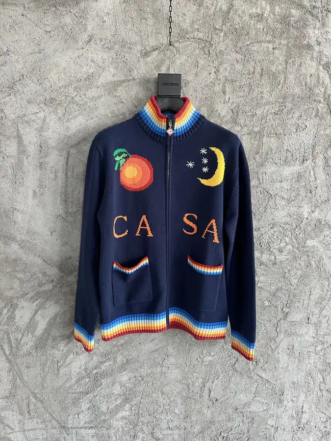 Casablanca 2023SS Autumn Winter Zipper Sweater Jacket