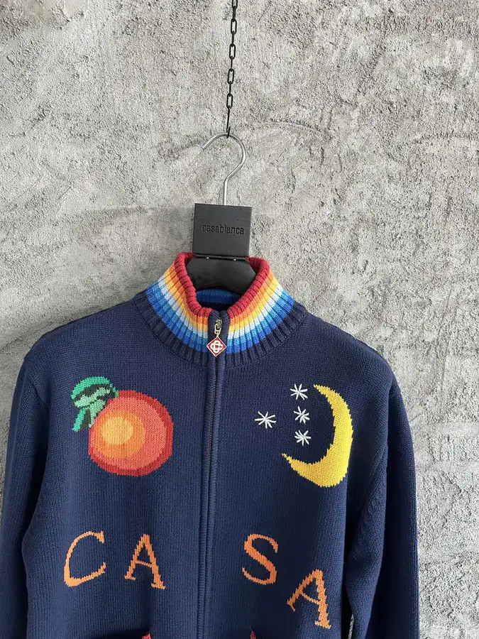 Casablanca 2023SS Autumn Winter Zipper Sweater Jacket