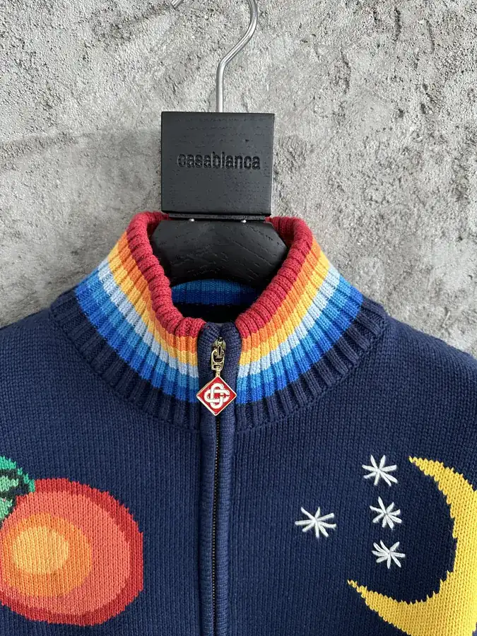 Casablanca 2023SS Autumn Winter Zipper Sweater Jacket