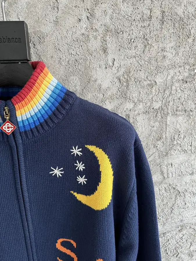 Casablanca 2023SS Autumn Winter Zipper Sweater Jacket