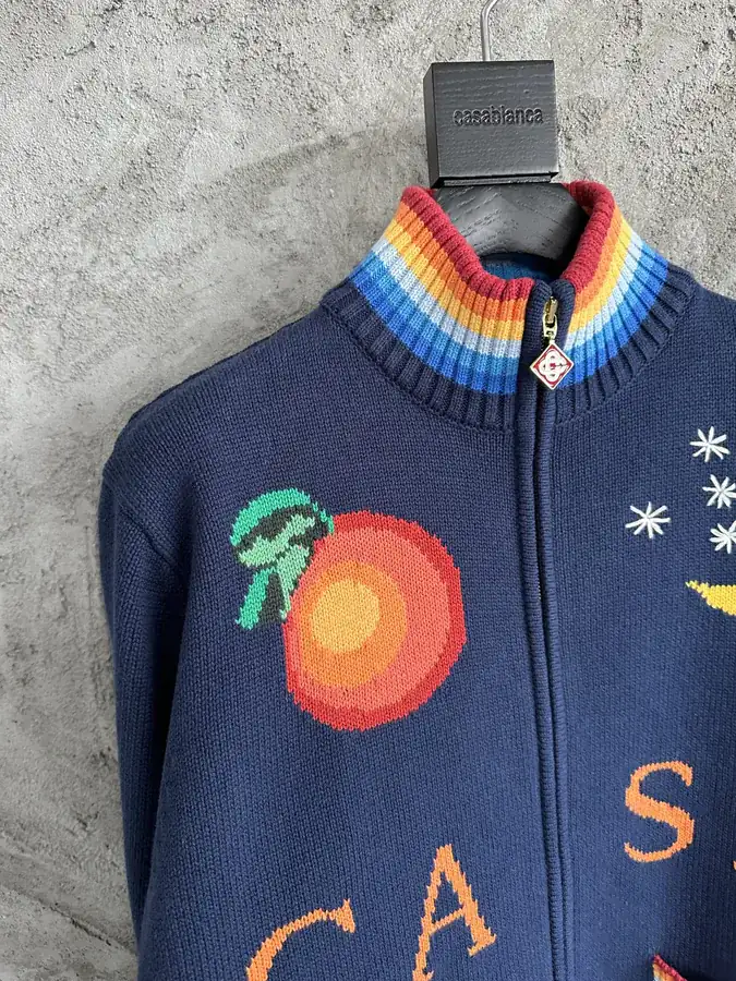 Casablanca 2023SS Autumn Winter Zipper Sweater Jacket