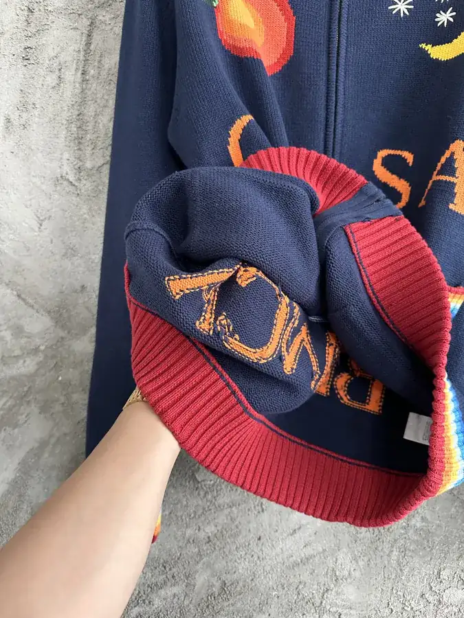 Casablanca 2023SS Autumn Winter Zipper Sweater Jacket