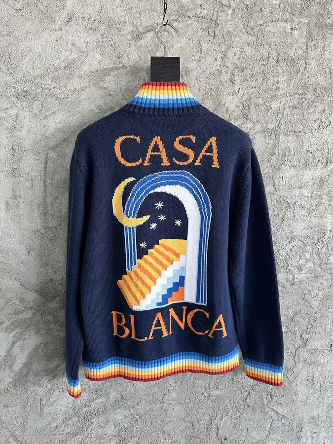 Casablanca 2023SS Autumn Winter Zipper Sweater Jacket