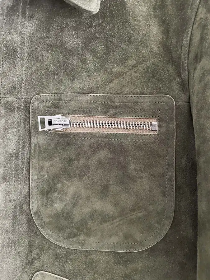 Tom Ford Italian Calfskin Tote with Silver Metal Buttons