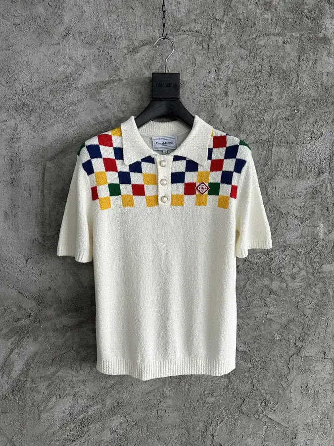 CASABLANCA 2023SS Colorful Plaid Polo Shirt