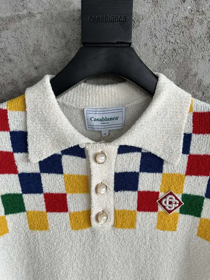 CASABLANCA 2023SS Colorful Plaid Polo Shirt