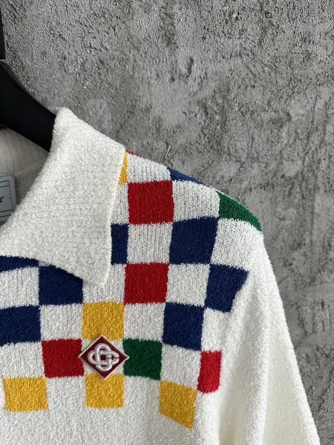 CASABLANCA 2023SS Colorful Plaid Polo Shirt
