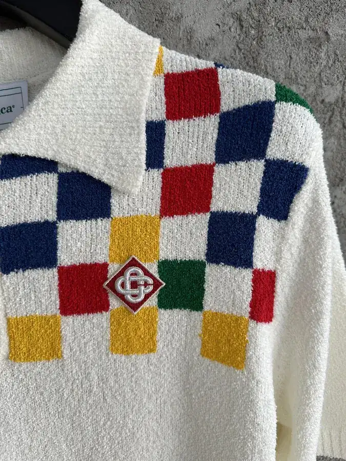CASABLANCA 2023SS Colorful Plaid Polo Shirt