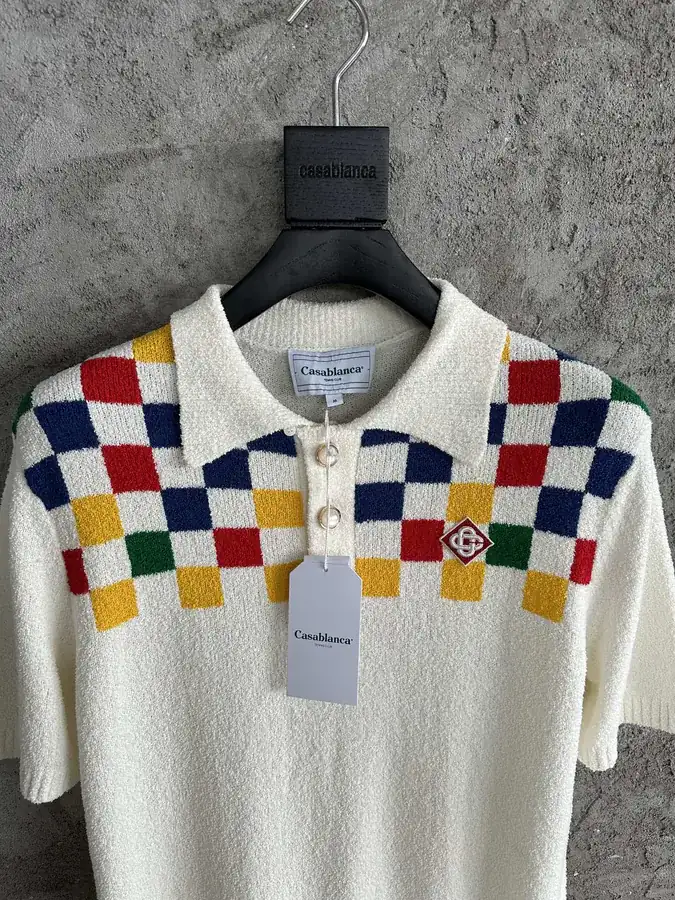 CASABLANCA 2023SS Colorful Plaid Polo Shirt