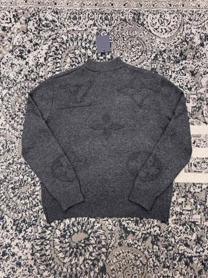 24ss New Monogram Jacquard Half Zip Crewneck Sweater