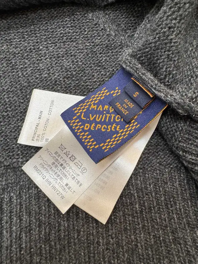 24ss New Monogram Jacquard Half Zip Crewneck Sweater