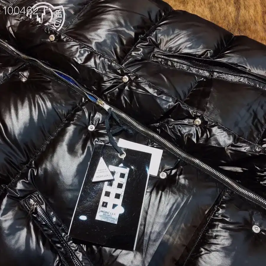 Monr蒙*口 Men's Long Coat from fraent藤原浩 Series with Chest and Lightning Logo