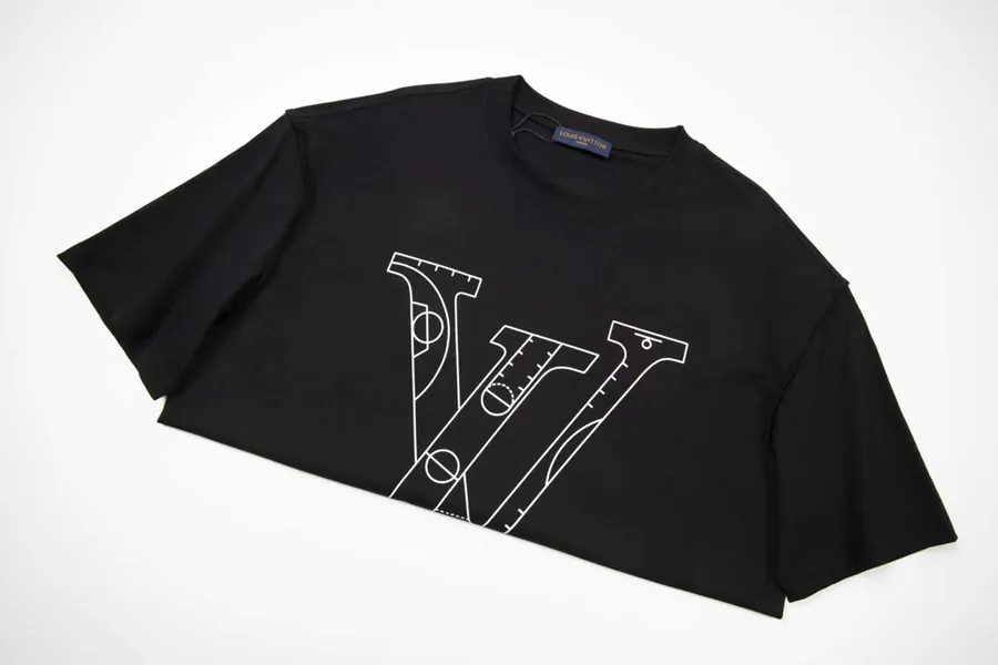 1V Lemaire x NBA Collaborative Logo Print Classic Round Neck T Shirt
