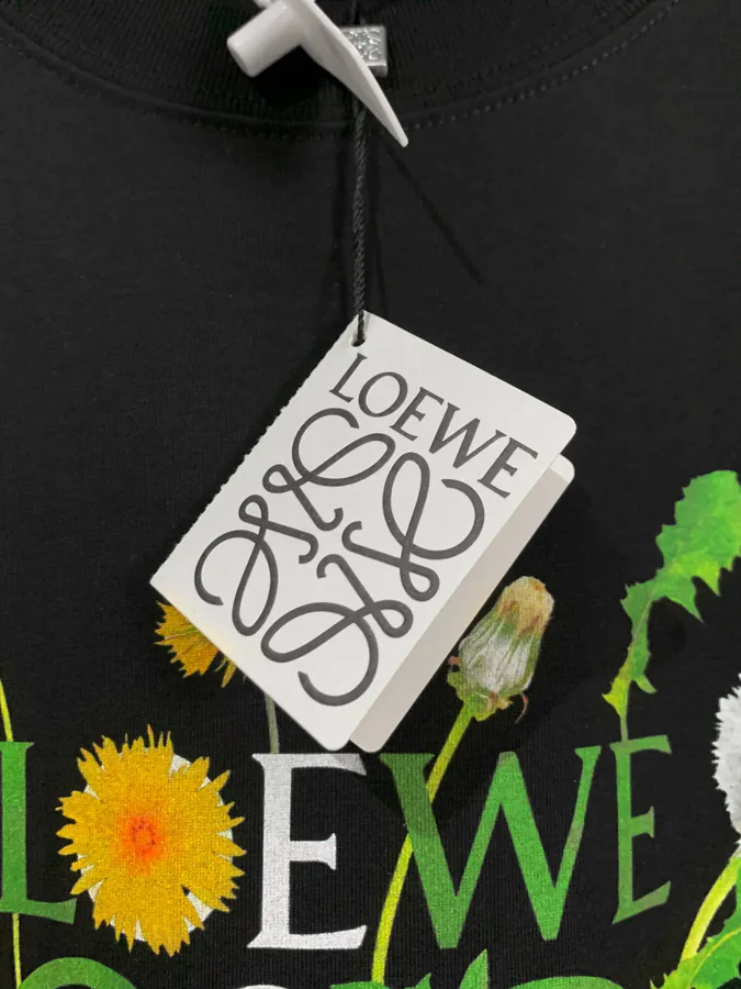 LOEW ROYCE New Collection Hand Painted Pattern Round Neck Short Sleeve T Shirt