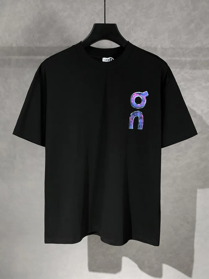 LOEW ROYCE Hand Drawn Pattern Round Neck T Shirt