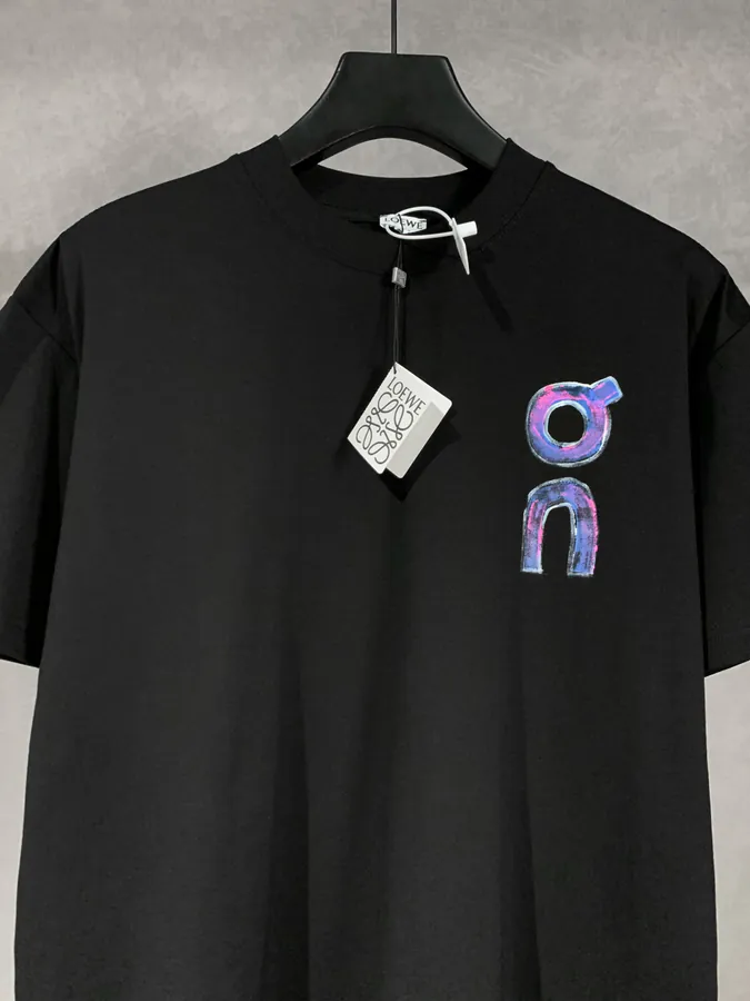 LOEW ROYCE Hand Drawn Pattern Round Neck T Shirt