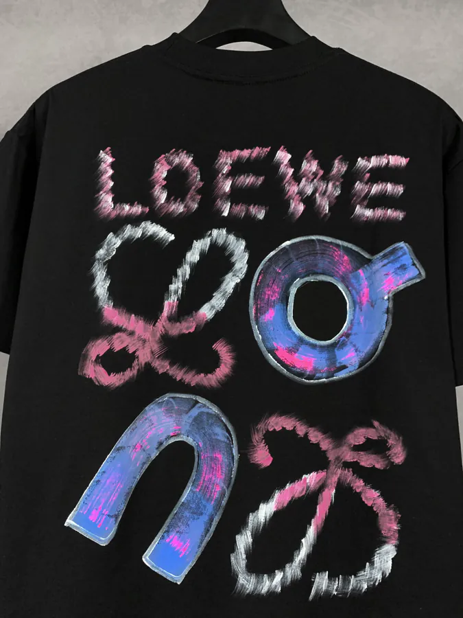 LOEW ROYCE Hand Drawn Pattern Round Neck T Shirt