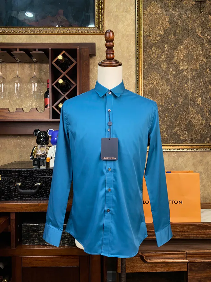 1V Leather Men's Shirt Premium Fabric and Elegant Design
