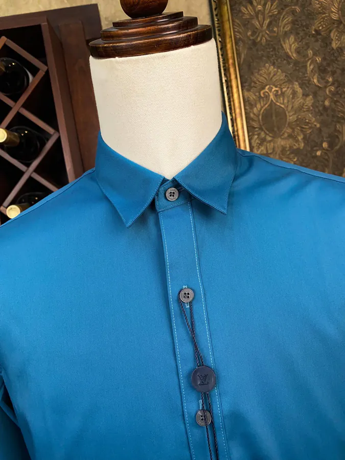 1V Leather Men's Shirt Premium Fabric and Elegant Design