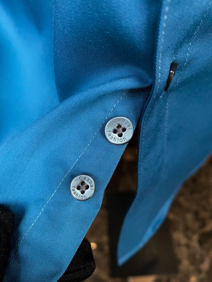 1V Leather Men's Shirt Premium Fabric and Elegant Design