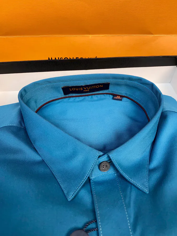 1V Leather Men's Shirt Premium Fabric and Elegant Design