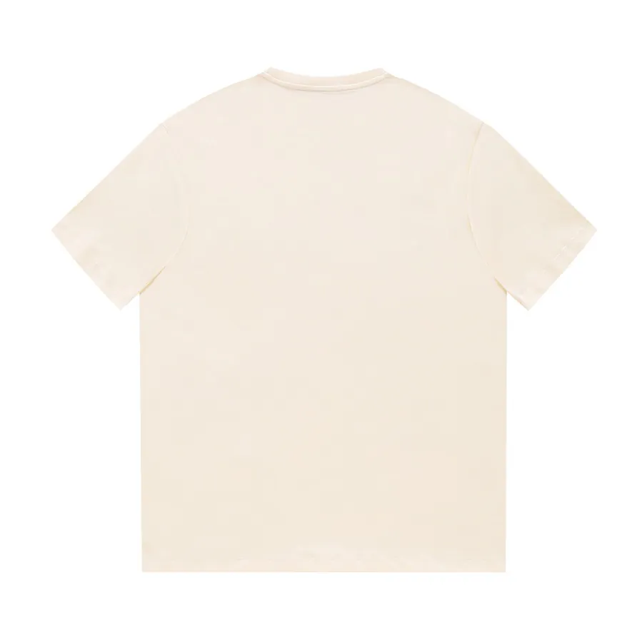 Dog Series Classic Pattern Cotton T Shirt with 'Woof Woof' Print