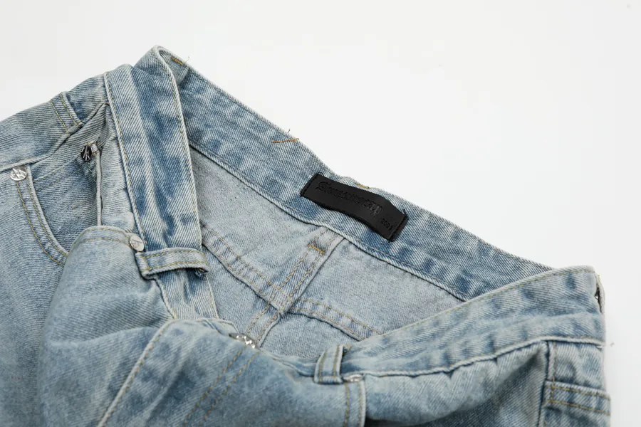 Amexnocap Colored Lightning Embossed Denim Jeans
