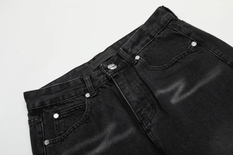 Amexnocap Color Flash Leather Patch Denim Jeans